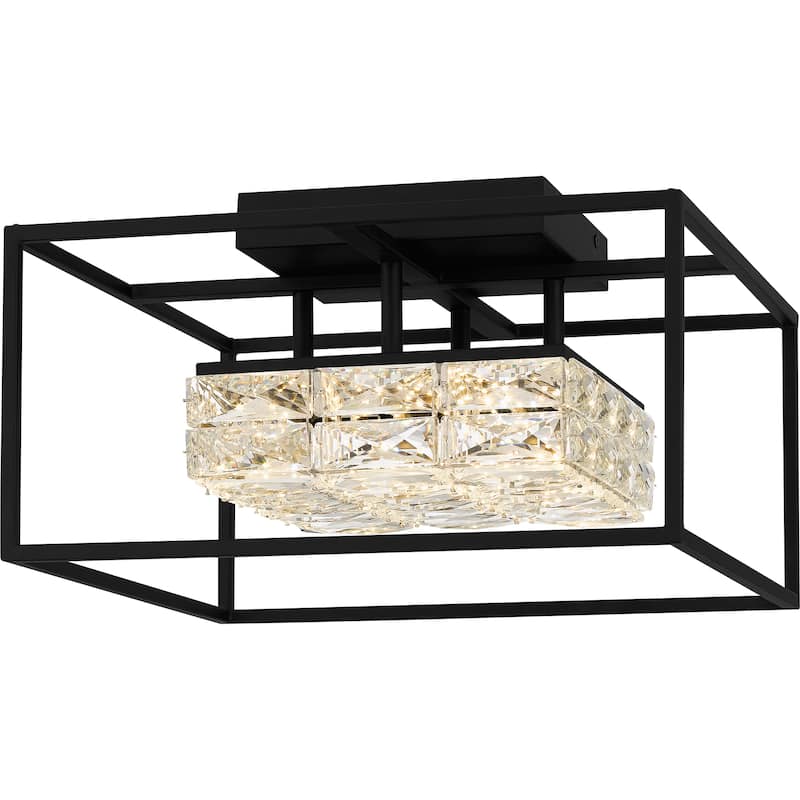 Dazzle Integrated LED Matte Black Semi-Flush Mount - Matte Black
