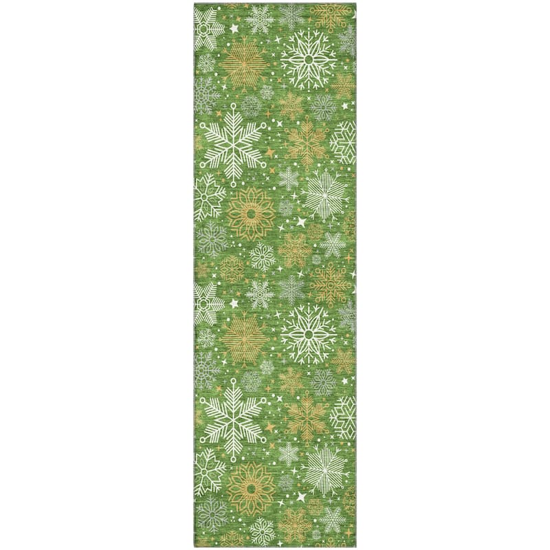 Premium Washable Super Soft Winter Snowflake Mayfield Rug