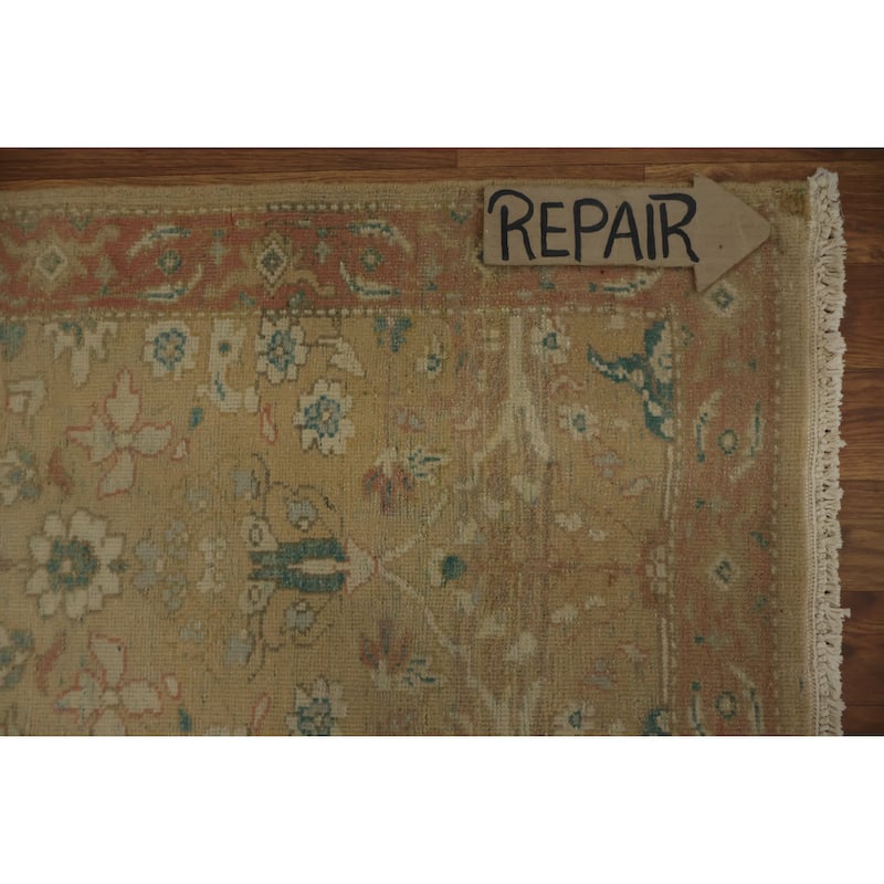 Hand Knotted Oriental 100% Wool Carpet Traditional All-Over Brown Ziegler Area Rug - 3' 7'' X 2' 0''