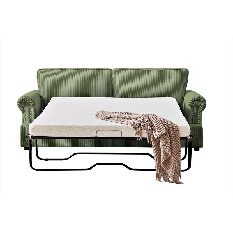 US Pride Furniture Viviana 76 inch Polyester Cushion Back Sofa Bed
