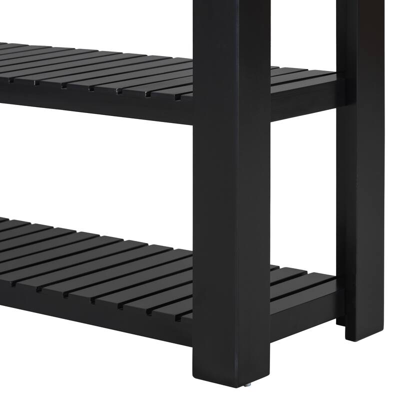 Stylish Entryway Console Table with 4 Drawers and 2 Shelves, Suitable for Entryways, Living Rooms.