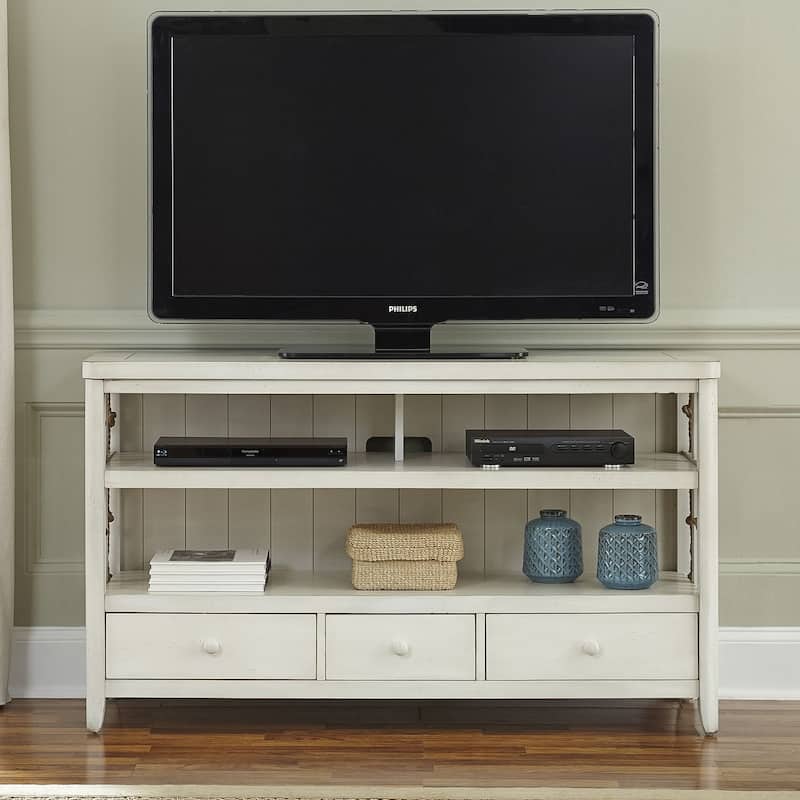 Dockside White TV Console - 55 inches - 55 inches - White