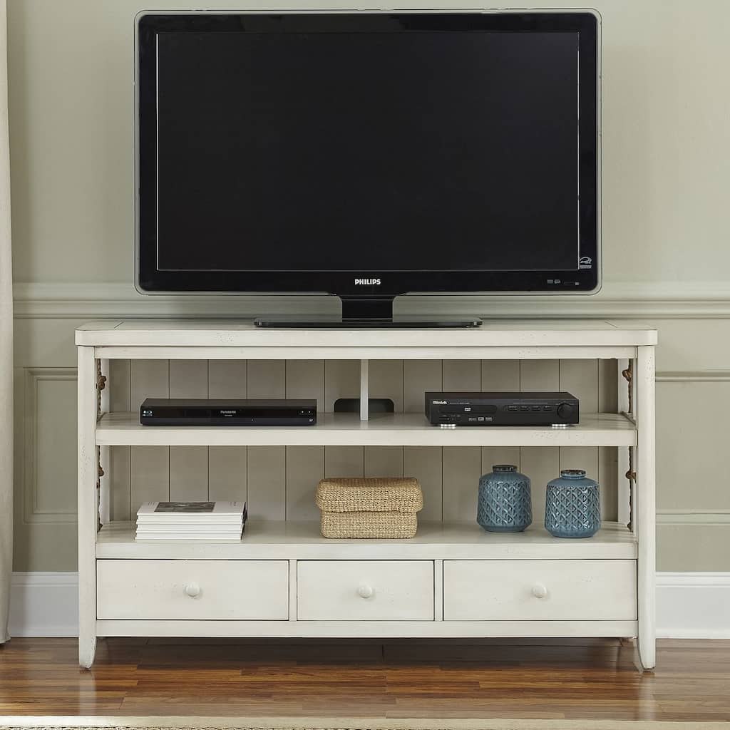 Dockside White TV Console - 55 inches
