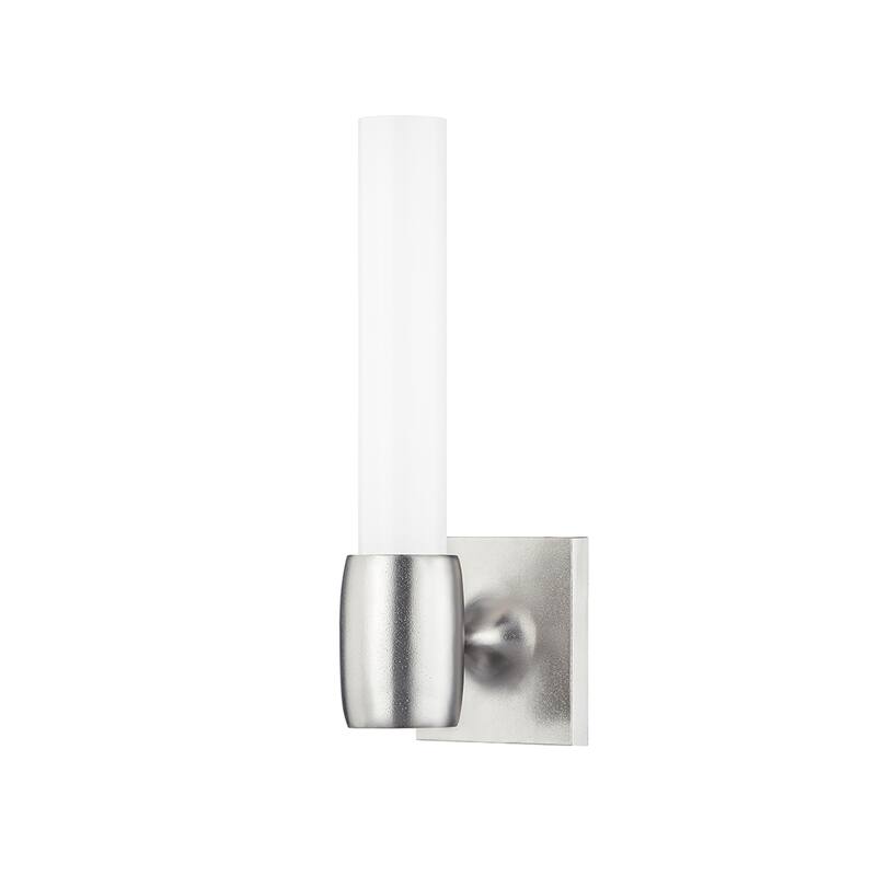 Hogan 1-Light Wall Sconce with Opal Glossy Shade - Burnished Nickel