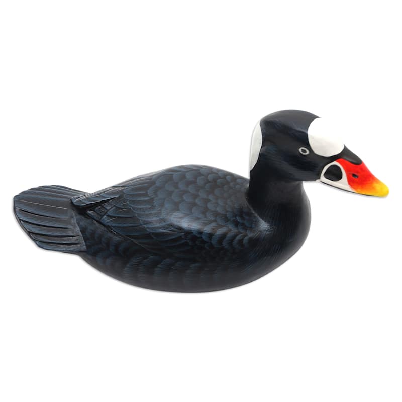 Novica Handmade Surf Scoter Wood Statuette