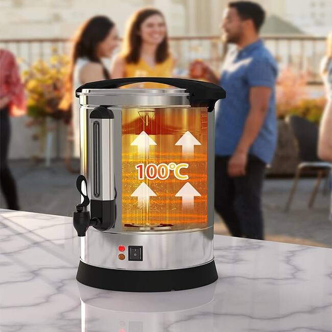 100/120 Cup Stainless Steel Coffee Urn, Ideal for Large Gatherings