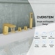 preview thumbnail 3 of 12, Roman Tub Faucet with Handheld Shower 3-Handle Deck Mount Bathtub Faucet Set