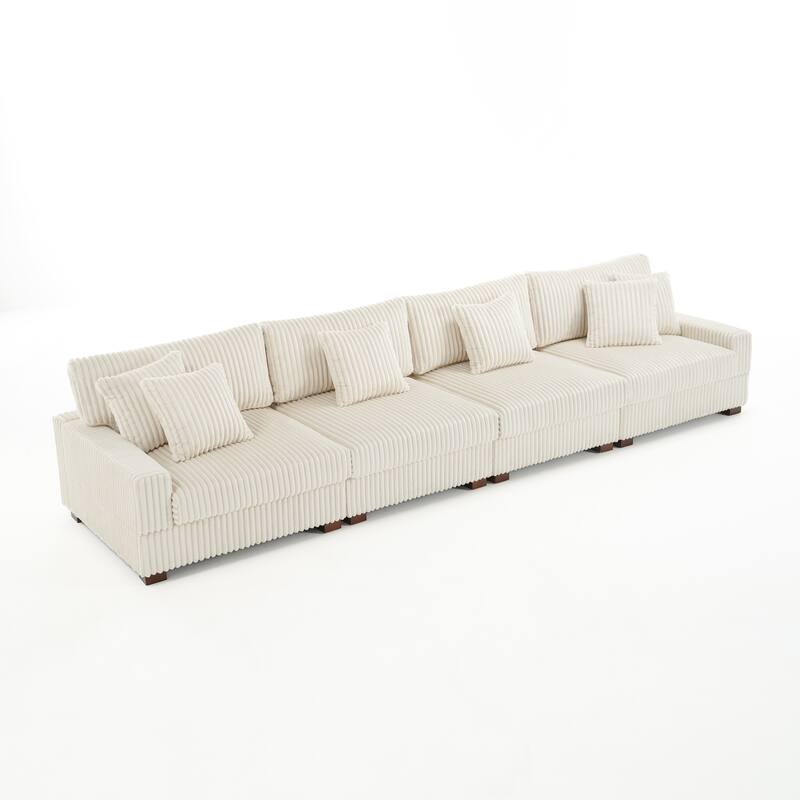 Anne 150" W Oversized Upholstered Modular Sectional Sofa