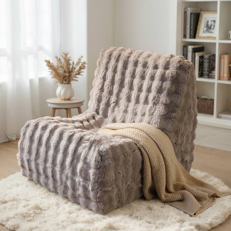 XIZZI Bean Bag Chair for Living Room Soft Plush Lounge Seating - Grey