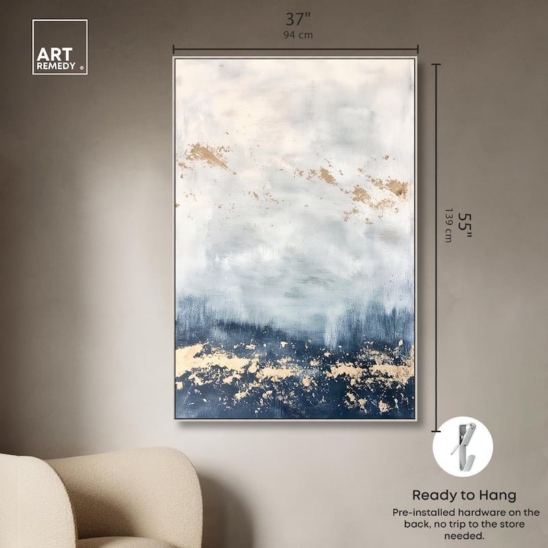 Ocean's Gold Hues II Canvas by Art Remedy