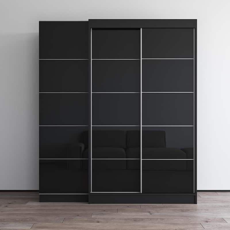 Aria 2D120-EX Wardrobe - Black