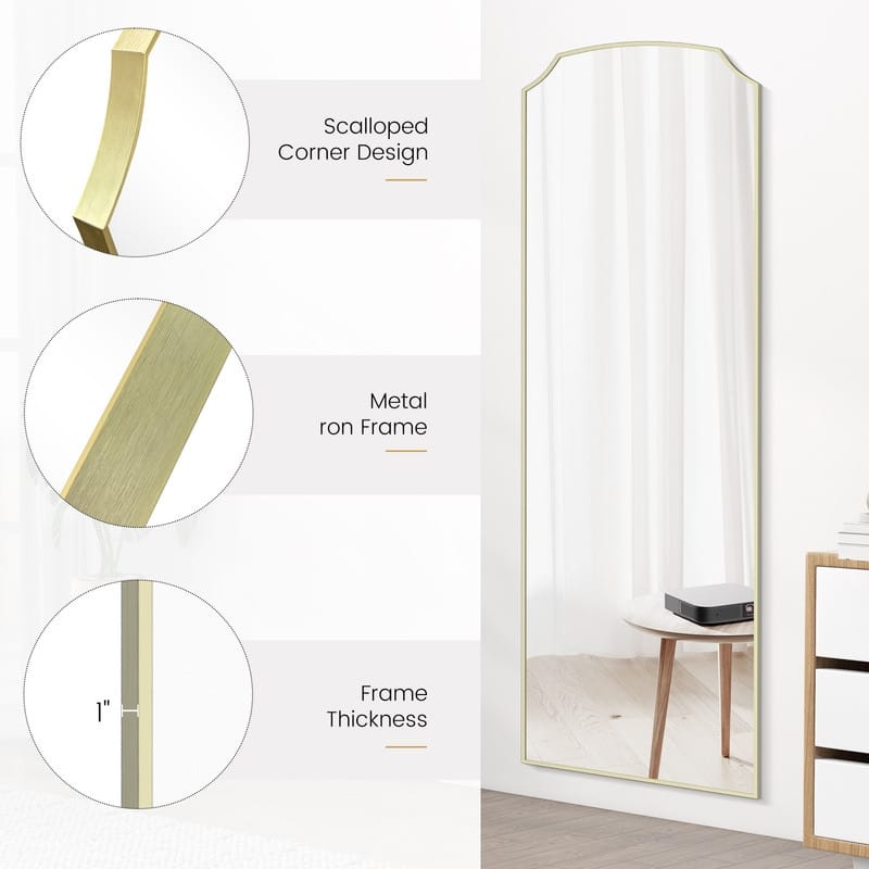 Large size modern arch mirror for home
