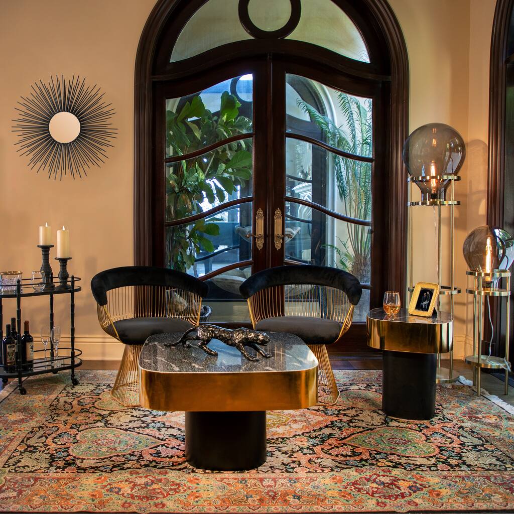 Strand Chair, Black, gold 30.0"H - 27.0" x 23.5" x 30.0"