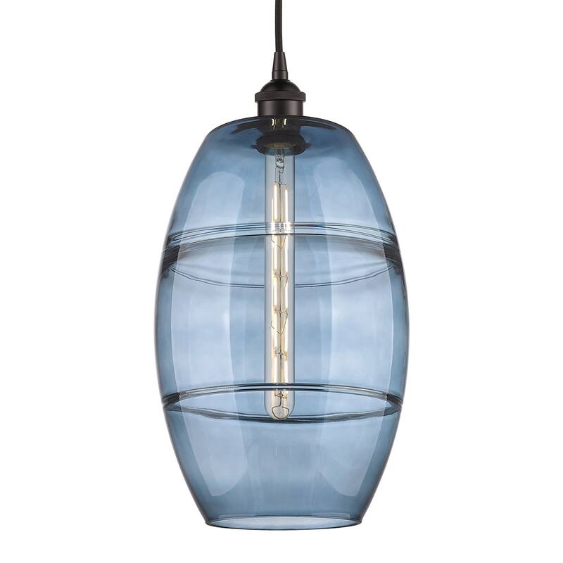 Innovations Lighting 616-1P 19 10 Vaz Pendant Vaz 10" Wide Cord-Hung - Oil Rubbed Bronze / Princess Blue