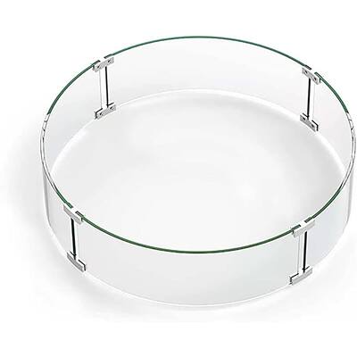 UPHA Outdoor Propane Wind Guard, Glass Fire Pit Accessories for Patio Propane Gas Fire Pit Table