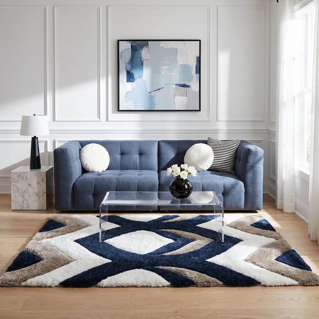 MDA Rugs Mateos Shag Abstract Designed Area Rug
