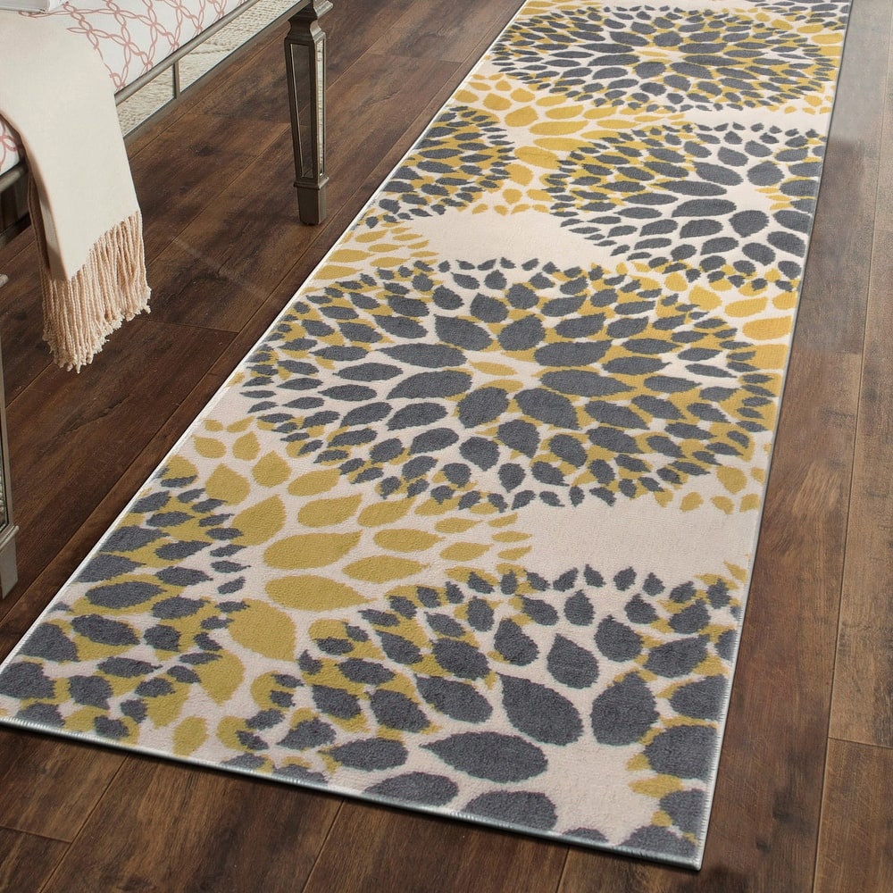 World Rug Gallery Modern Floral Circles Area Rug