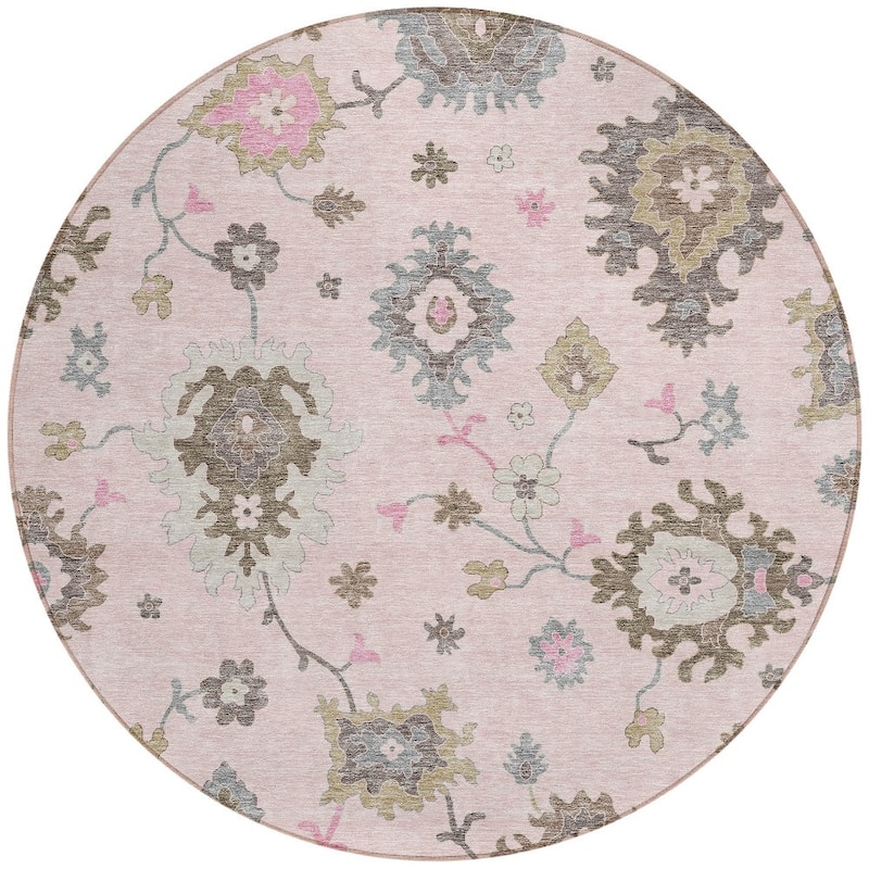HomeRoots Floral Traditional Rectangle Outdoor Rug