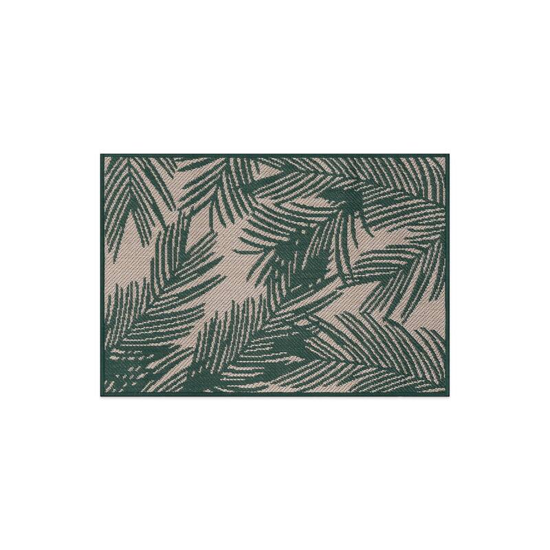 World Rug Gallery Contemporary Distressed Leaves Textured Flat Weave Indoor/Outdoor Area Rug