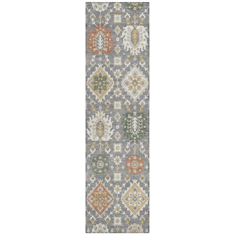 Machine Washable Indoor/Outdoor Boho Global Chantille Rug