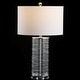 preview thumbnail 36 of 41, Coco 27.5" Modern Fused Glass Cylinder LED Table Lamp, Turquoise (Set of 2) by JONATHAN Y