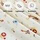 preview thumbnail 5 of 54, Polka Dot Animal Bear Friends ABC&123 Unisex Multi-color Cotton Toddler/Baby Crib Child Fitted Sheet Set (Pack of 3) - N/A