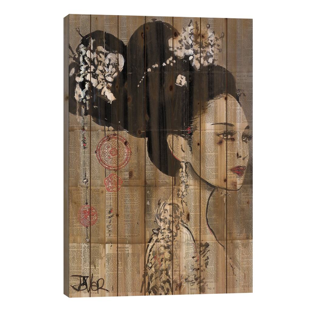 Yu Print On Wood by Loui Jover - Multi-Color