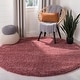 preview thumbnail 152 of 189, SAFAVIEH California Shag Izat 2-inch Thick Area Rug 6'7" x 6'7" Round - Rose