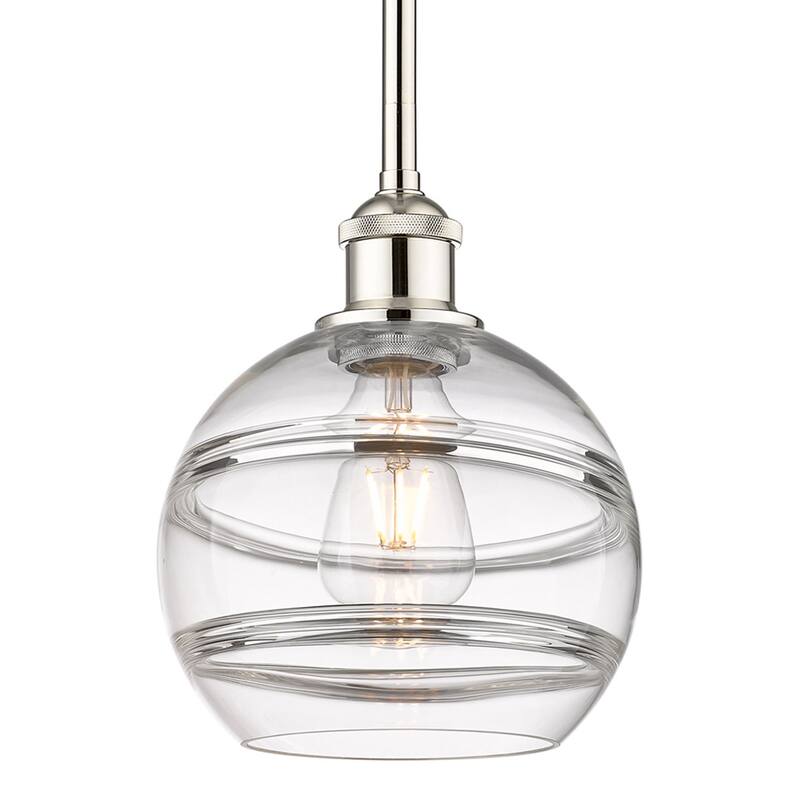 Innovations Lighting 616-1S 9 8 Rochester Pendant Rochester 8" Wide - Polished Nickel / Clear