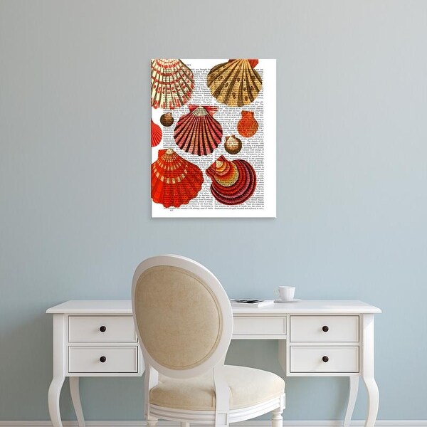 Easy Art Prints Fab Funky's 'Red Clam Shells' Premium Canvas Art