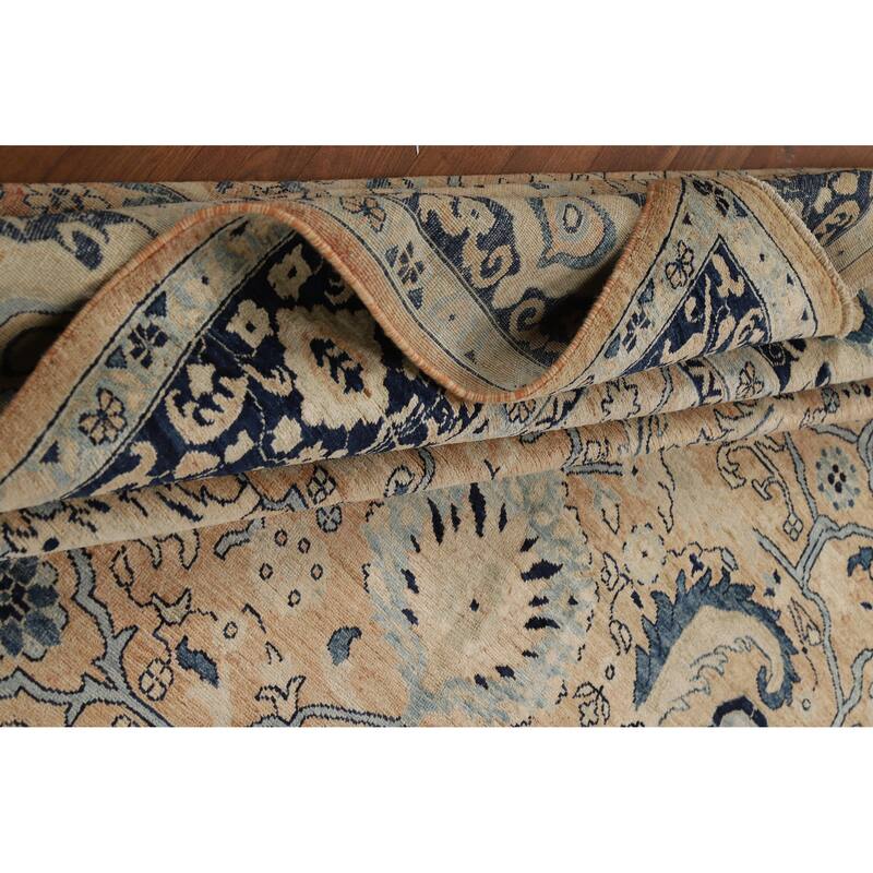 Hand Knotted Oriental 100% Wool Carpet Transitional All-Over Oranges & Rust Oushak Area Rug - 12' 1'' X 9' 1''