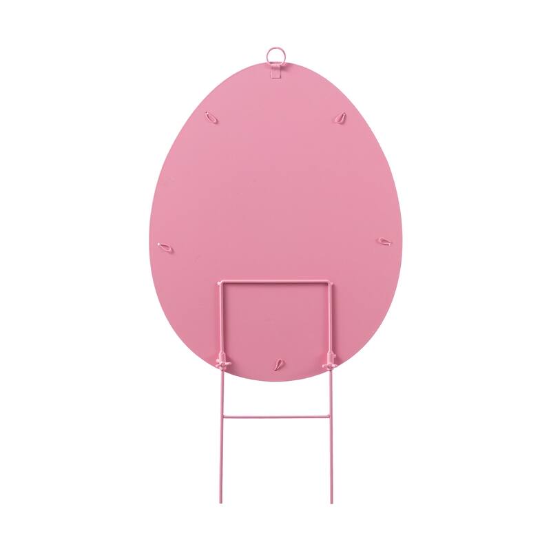 Glitzhome 24"H Easter Metal Egg Yard Stake