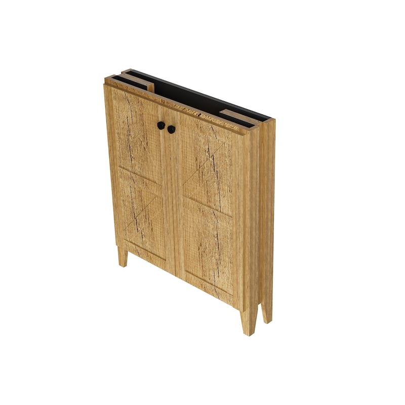 GDFStudio - Aero Modern Mid-Century Foldable Bathroom Vanity with Soft Close Function & Amper Storage Spaces, WITHOUT Sink