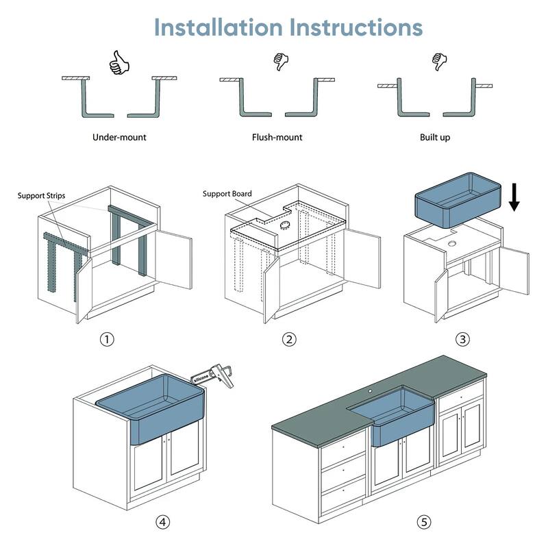 HOROW White Fireclay 33 in. L x 18 in. W Rectangular Single Bowl Farmhouse Apron Kitchen Sink with Grid and Strainer