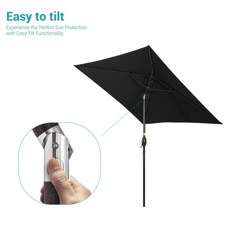 BONOSUKI 6.5x6.5Ft Patio Market Umbrella Weather-Resistant Frame