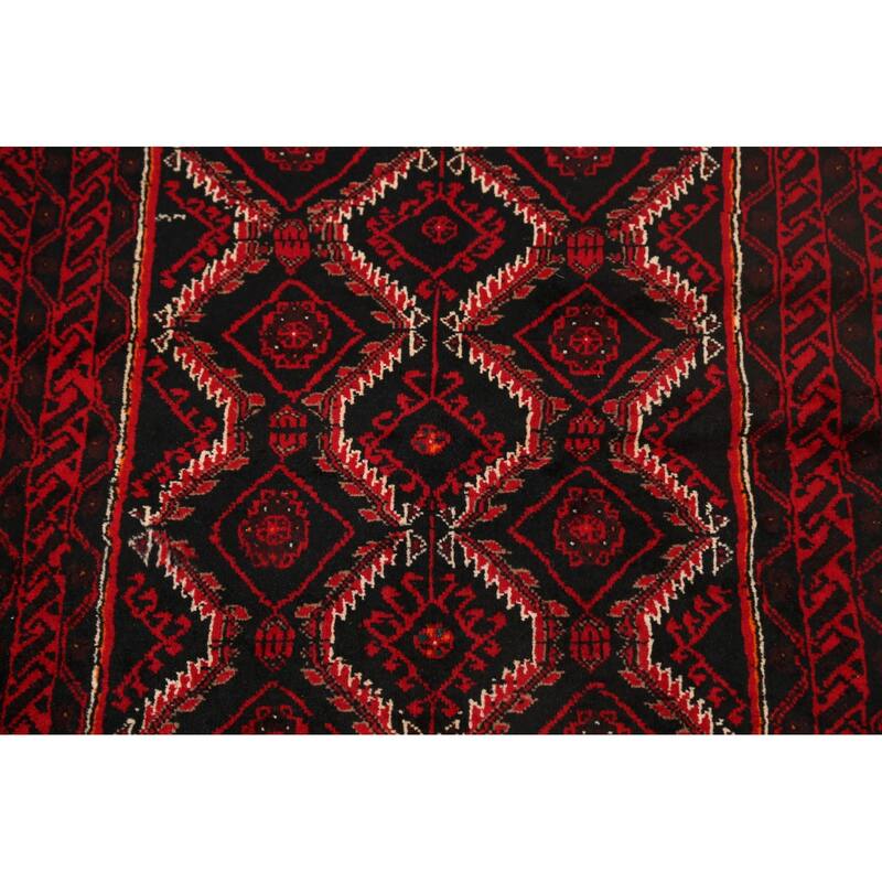 Traditional Geometric Persian Balouch Area Rug Wool Hand-knotted - 3'4" x 6'0"