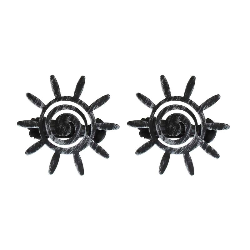 Set of 2 Metal Tiebacks Sun Clip Helios Big Size - 3.6"L x 3.6"H x 1.4"D