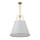 preview thumbnail 93 of 91, Mid Century 4-Light Conical Fabric Shade Lantern Pendant Ambient Light