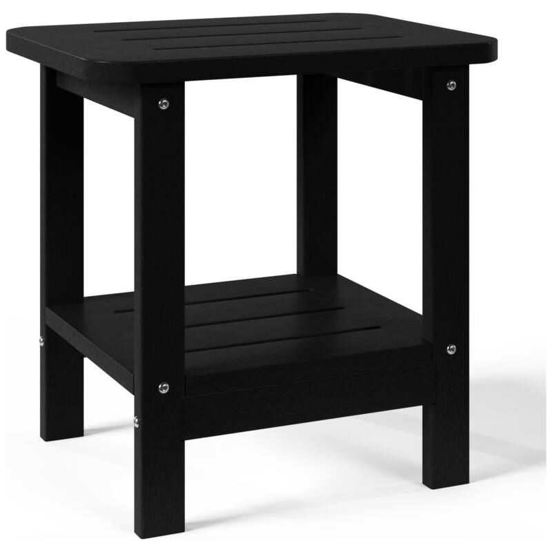 Brighton Outdoor Poly Two Shelf Side Table