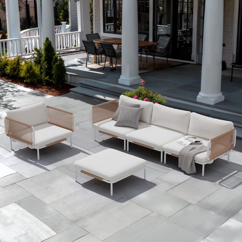 Free Combination DIY Outdoor Patio Set Sectional Sofa with Cushions