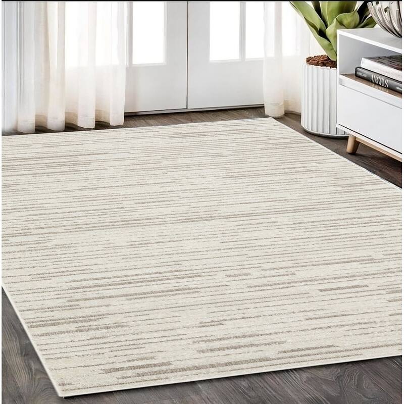 HomeRootsStriped Casual Runner Area Rug - 90.55' X '62.99' X '0.32