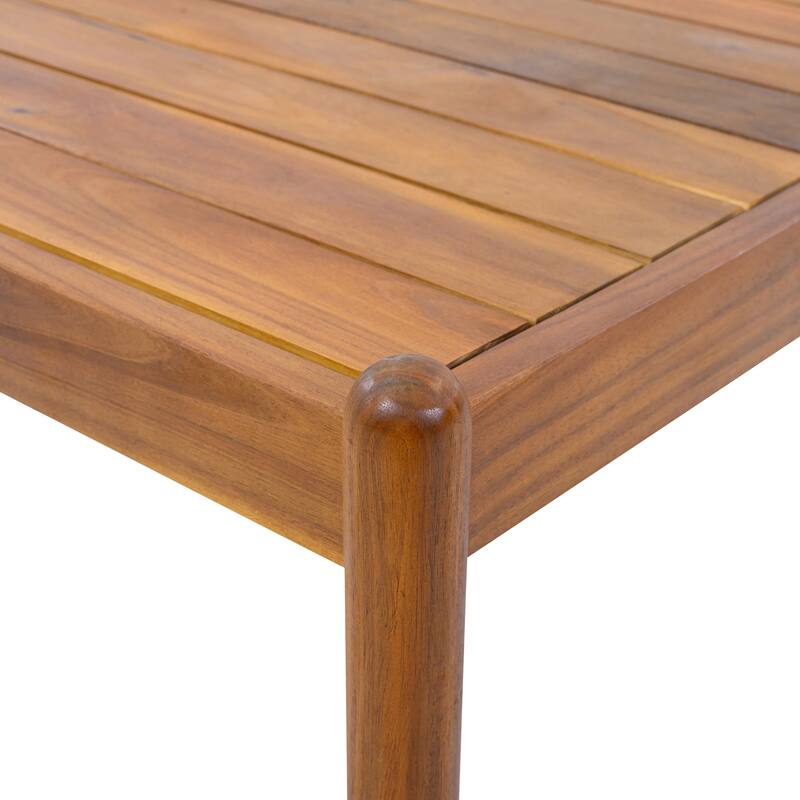 Christopher Knight Home - Monteria Outdoor 39.17" Rectangular Acacia Wood Coffee Table, Slatted Tabletop & Low-Profile Design