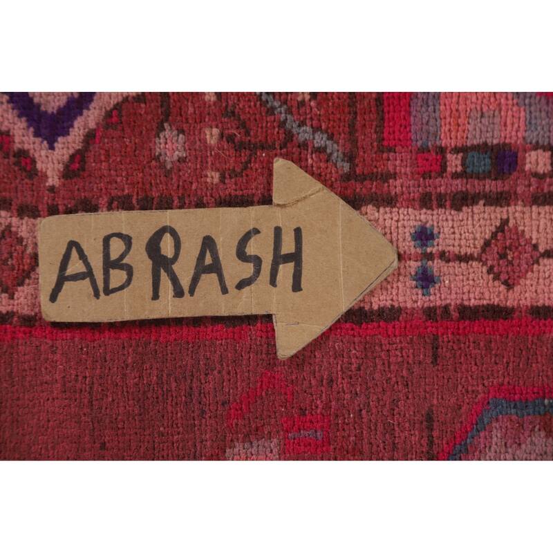 Pink Vintage Ardebil Persian Runner Rug Hand-knotted Wool Carpet - 4'6" x 10'11"