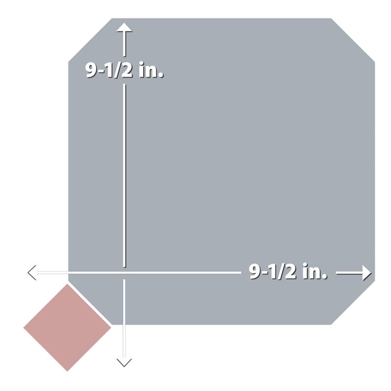 Merola Tile Vaudeville Octagon Humo with Taco Pink 7-7/8" x 7-7/8" Porcelain Floor and Wall Tile