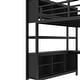 preview thumbnail 48 of 50, All-in-One Metal Loft Bed with L-Shaped Desk & Wardrobe, Bedrooms Bed Frame with Storage Cubes, Shelves, Full-Length Guardrails