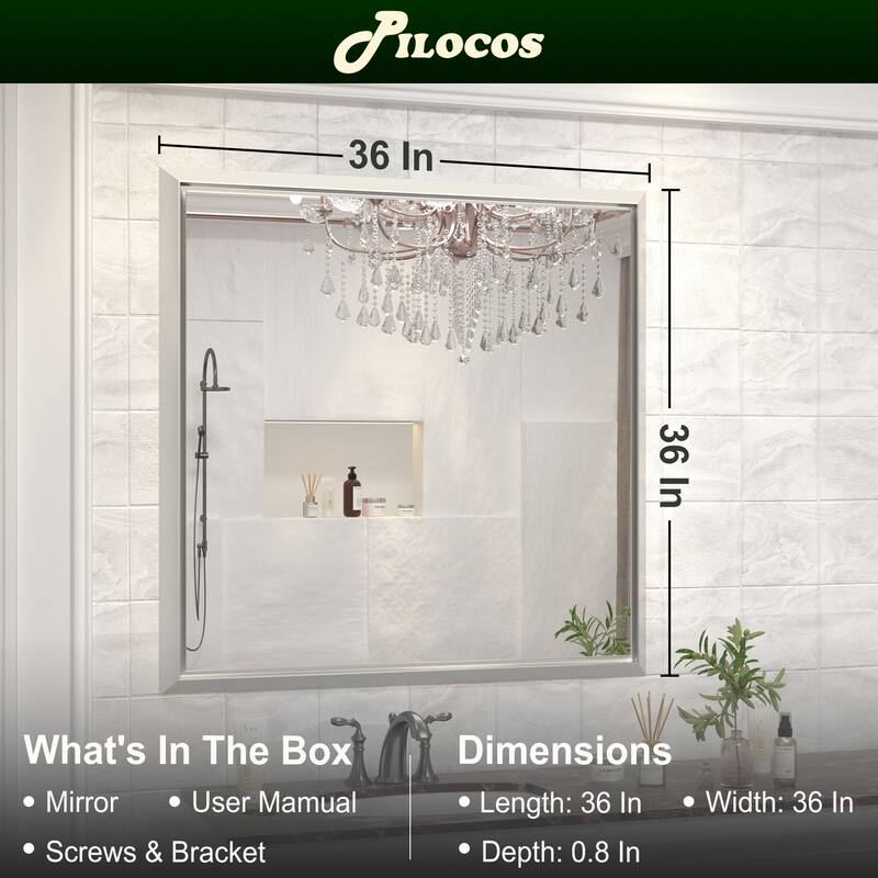 Bathroom Mirrors Wall Mounted Rectangle Vanity Cosmetic Makeup Mirror