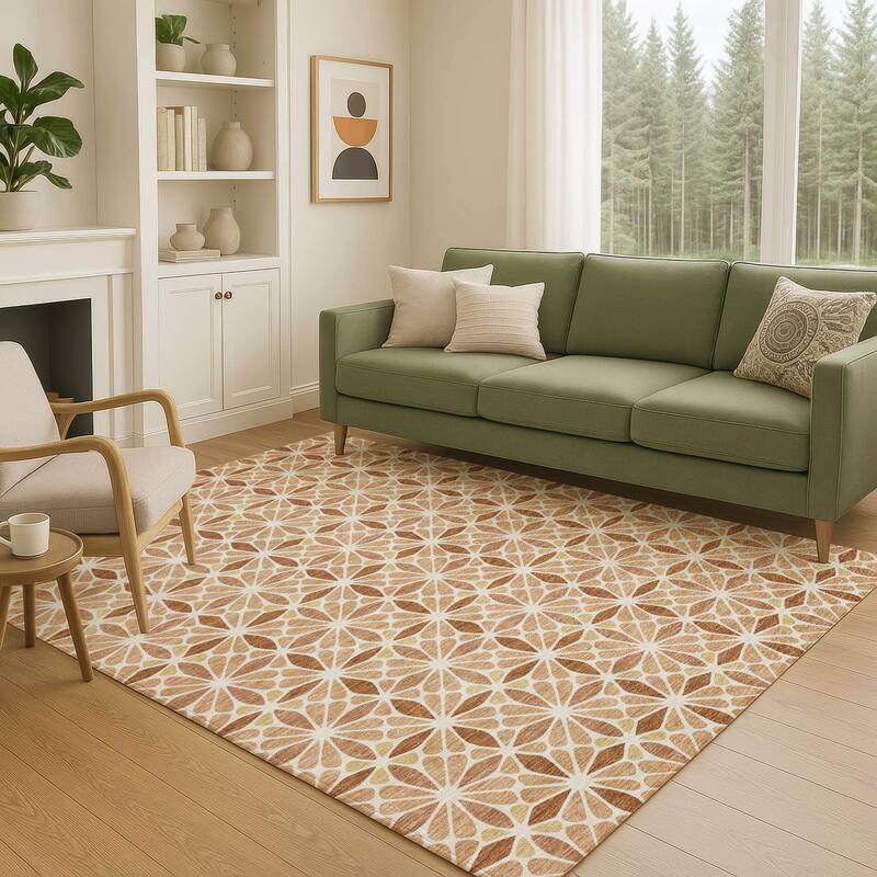 Machine Washable Indoor/ Outdoor Mosaic Pablo Chantille Rug