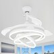 preview thumbnail 4 of 38, Cusp Barn 42'' Retractable Ceiling Fan with Lights and Remote Modern 6 Speeds LED Ceiling Light