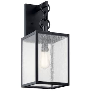 Kichler Lighting Lahden 21.75 in. 1-Light Textured Black Outdoor Wall Sconce