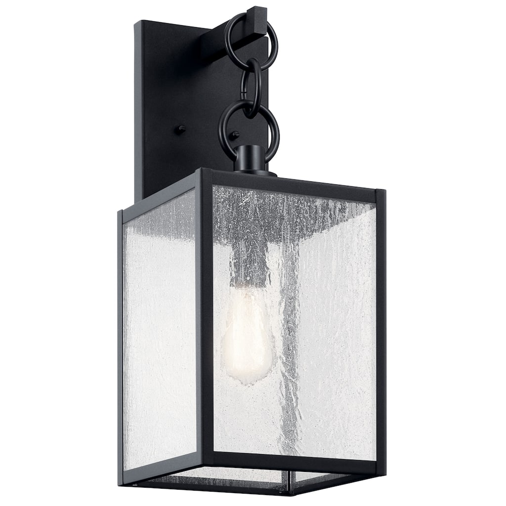 Kichler Lighting Lahden 21.75 in. 1-Light Textured Black Outdoor Wall Sconce